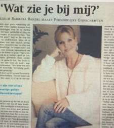 Medium Barbara Bandel in interview Gooi & Eemlander 2015 – Wat zie je bij mij?